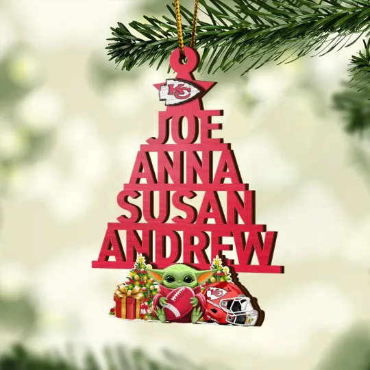 Discover Kansas City Football Team Chiefss Christmas Ornament Gift Decor