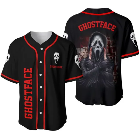 Personalized Ghostface Baseball Jersey, Gift For Her, Gift For Him