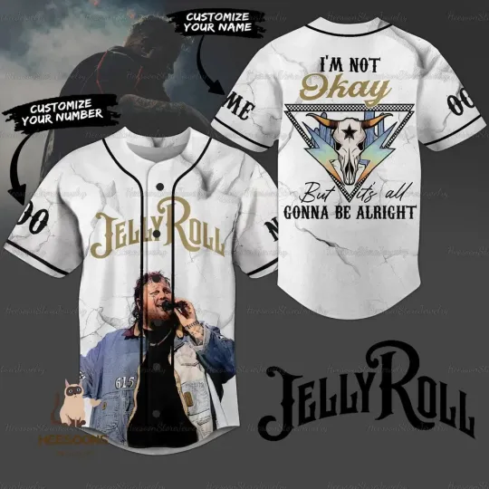 Discover Jelly Roll Baseball Jersey, Jelly Roll Tour Merch 2025 Shirt, Gift For Fan