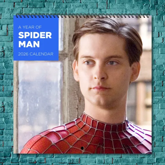 Discover Spider-Man 2026 Wall Calendar, 12-Month Celebrity Photo Calendar