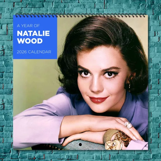 Discover Natalie Wood 2026 Wall Calendar, 12-Month Celebrity Photo Calendar