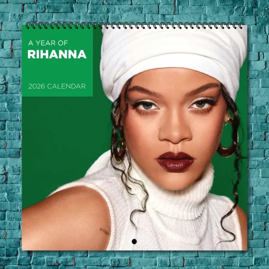 Discover Rihanna 2026 Wall Calendar, 12-Month Celebrity Photo Calendar
