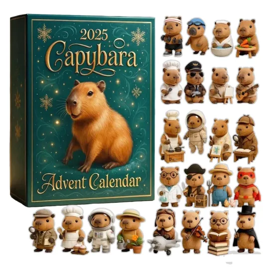 Discover Capybara Advent Calendar 2025, 2D Acrylic Mini Figures