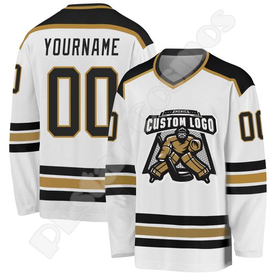 Discover Hockey Jersey Custom Name Team Logo Number Colorful Pullover Vintage Retro Long Sleeves 3DPrint Harajuku Casual Sweatshirts X10