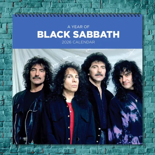 Discover Black Sabbath 2026 Music Legends Calendar, 12-Month Star Wall Calendar