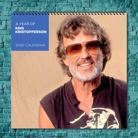 Discover Kris Kristofferson 2026 Wall Calendar, 12-Month Star Wall Calendar