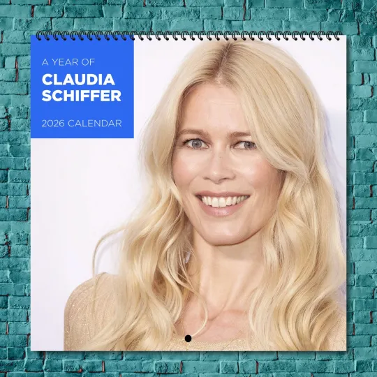 Discover Claudia Schiffer 2026 Wall Calendar, 12-Month Celebrity Photo Calendar