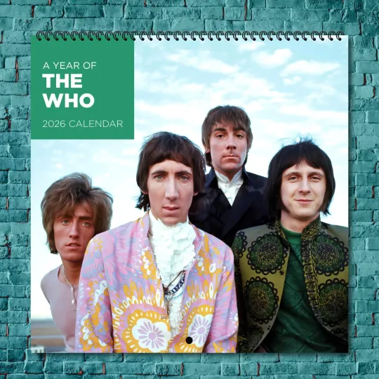Discover The Who 2026 Wall Calendar, 12-Month Celebrity Photo Calendar