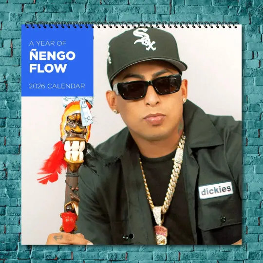 Discover Ñengo Flow 2026 Wall Calendar, 12-Month Celebrity Photo Calendar
