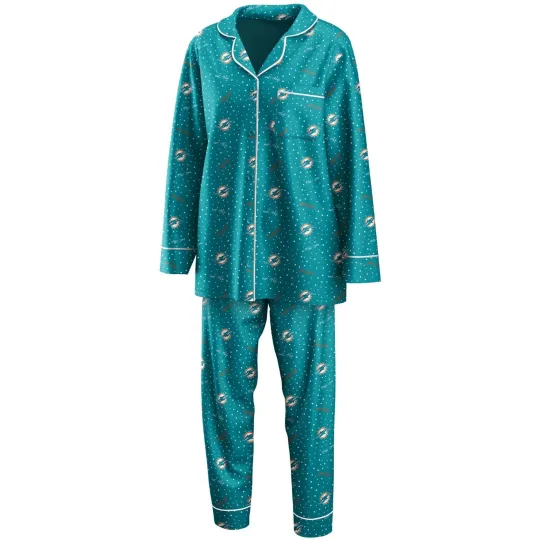 Discover football Miami Dolphins Women's Pajama Set Size M