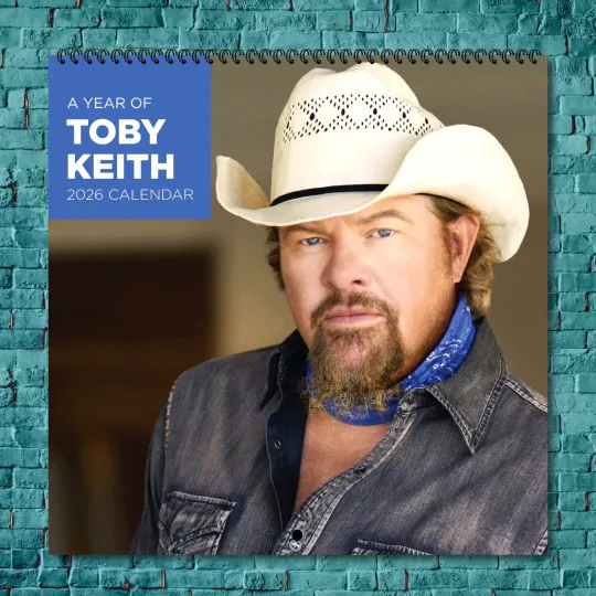 Discover Toby Keith 2026 Wall Calendar, 12-Month Celebrity Photo Calendar