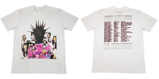 Lil Uzi Vert 2023 Pink Tape Tour Merch T-Shirt  Double Sided