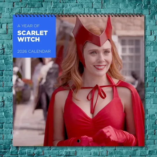 Discover Scarlet Witch 2026 Wall Calendar, 12-Month Celebrity Photo Calendar