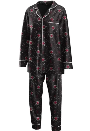 Toronto Raptors Women's Long Sleeve Button-Up Shirt & Pants PJ
