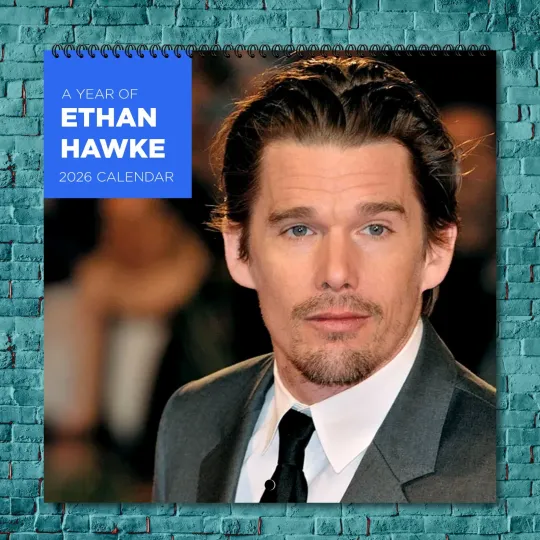 Discover Ethan Hawke 2026 Wall Calendar, 12-Month Photo Calendar