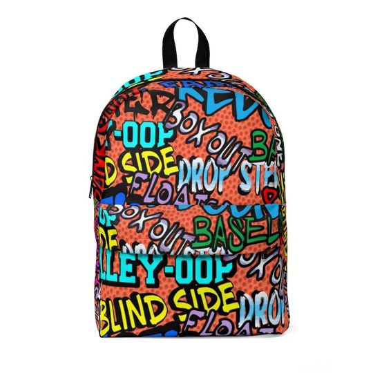 Discover Basketball Graffiti Backpack for Kids, Custom Sports School Bag, Basketball Gift, Duntalk
