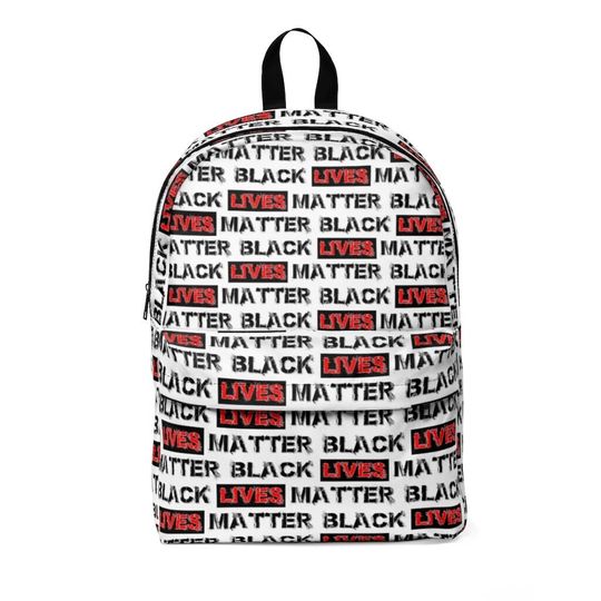 Discover Black Lives Matter Backpack for Kids, White BLM School Bag, Black History Month Travel Backpack