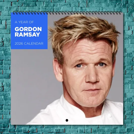 Discover Gordon Ramsay 2026 Wall Calendar, 12-Month Celebrity Fan Gift