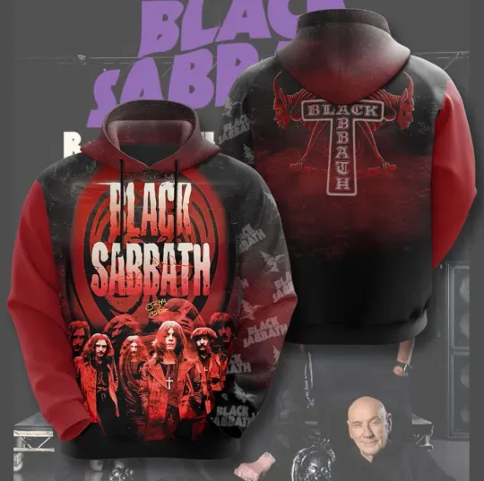 Discover Black Sabbath 3D Ll Over Printed Hoodie