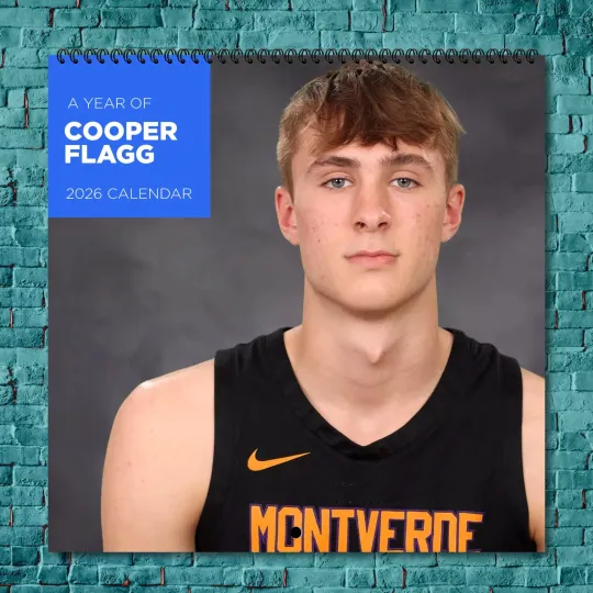 Discover Cooper Flagg 2026 Wall Calendar, 12-Month Sports & Celebrity Fan Collectible