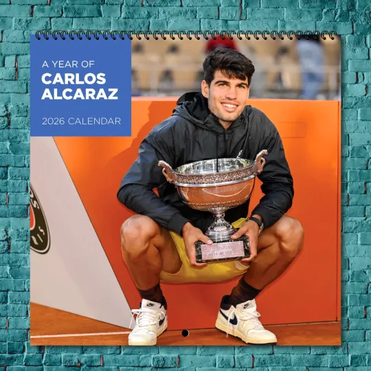 Discover Carlos Alcaraz 2026 Wall Calendar, 12-Month Sports Edition