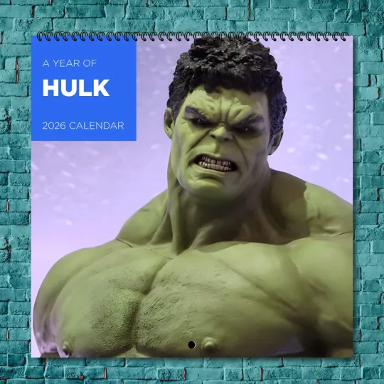 Discover Hulk 2026 Wall Calendar, 12-Month Celebrity Photo Calendar