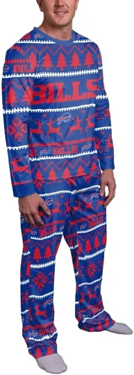 Discover Buffalo football Men's Ugly Pattern Family Holiday Pajamas