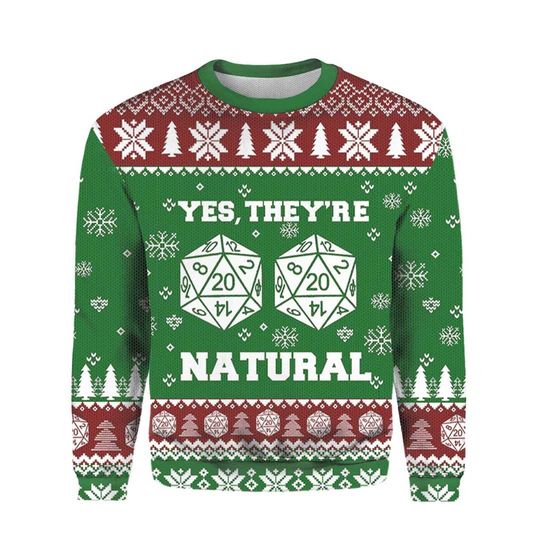 Discover Dungeons & Dragons Ugly Christmas 3D Sweater, Knitted All-Over Print Sweater, Holiday Gift Sweatshirt