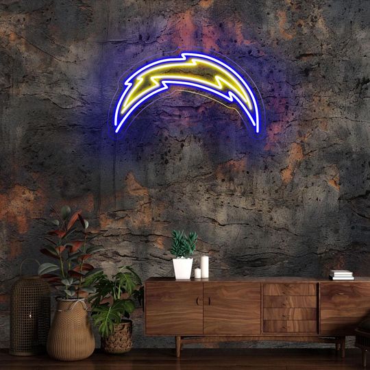 Discover Chargers Football LED Neon Sign, Sports Decor