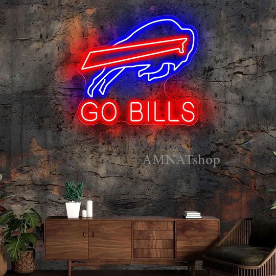 Discover Buffalo Football Neon Sign, Bar Decor