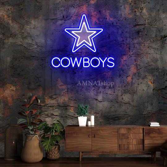 Dallas Cowboys LED Neon Sign, Sports Decor