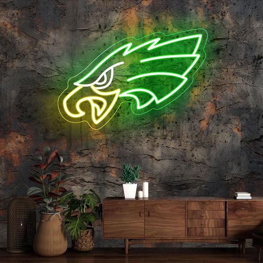 Eagle Neon Sign, Football Decor, Bar or Game Room LED Light