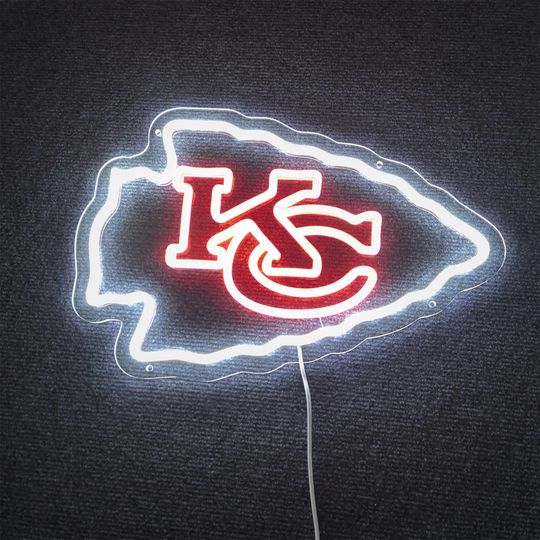 Discover Kansas City Chiefs LED Neon Sign, Football Team Decor