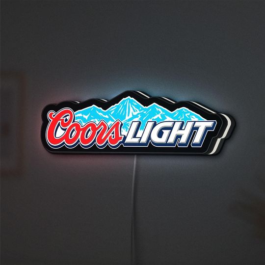 Discover CCOORS Light Mountain Neon Sign - 3D Illuminated Sign, LED Bar Sign, 3D Beer Sign, Bar Wall Decor, Sports Events Decor, Man Cave