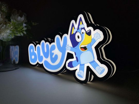 Discover BlueyDad Cartoon Character Neon Sign, Creative and Fun Gift for Kids, Playroom or Birthday Party Decor
