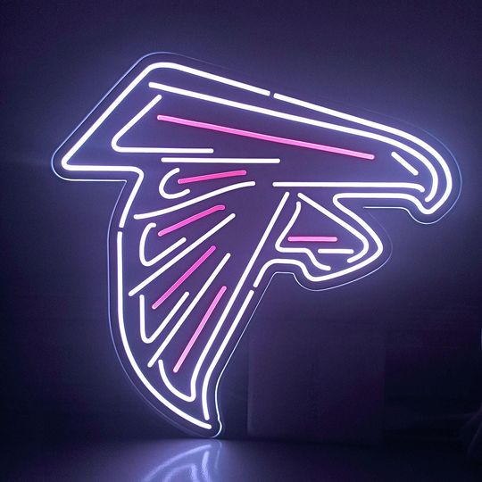 Discover Atlanta Falcons Neon Sign - Football Team Sign, Sports Fans Gift, Man Cave Wall Art, Sports Bar Decor