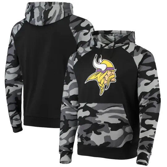 Minnesota football Camo Raglan Pullover Hoodie Black