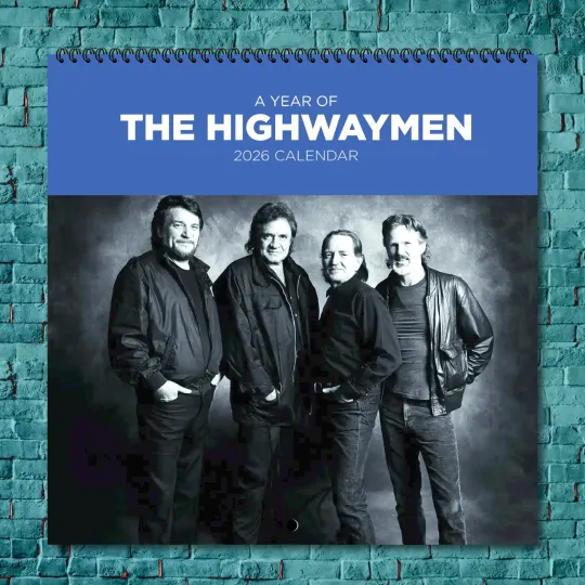 Discover The Highwaymen 2026 Wall Calendar, 12-Month Celebrity Photo Calendar