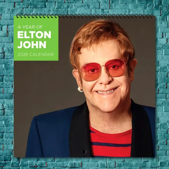 Discover Elton John 2026 Wall Calendar, 12-Month Star Collection