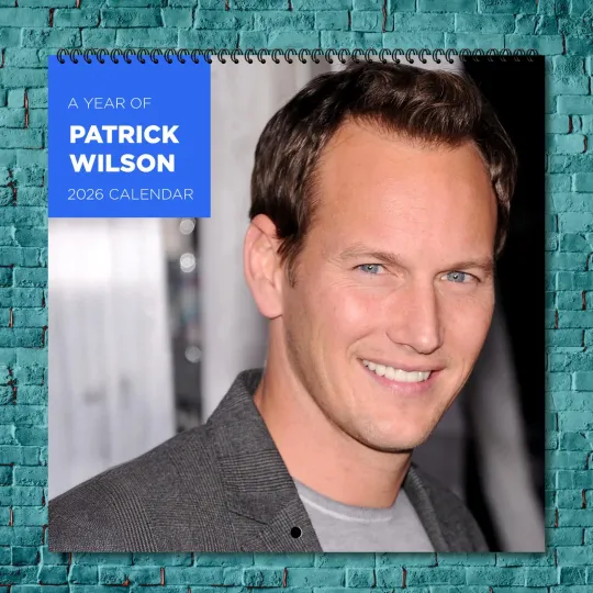 Discover Patrick Wilson 2026 Wall Calendar, 12-Month Celebrity Photo Calendar