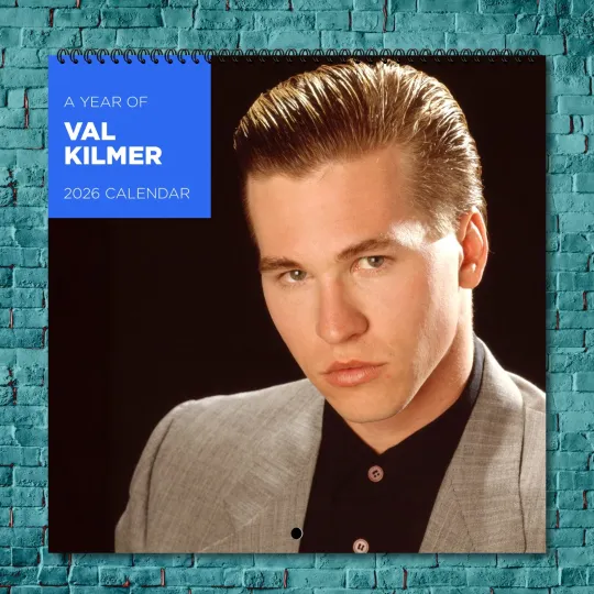 Discover Val Kilmer 2026 Wall Calendar, 12-Month Celebrity Fan Gift for Wall