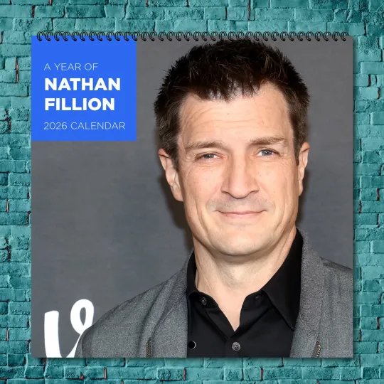 Discover Nathan Fillion 2026 Wall Calendar, 12-Month Celebrity Photo Calendar