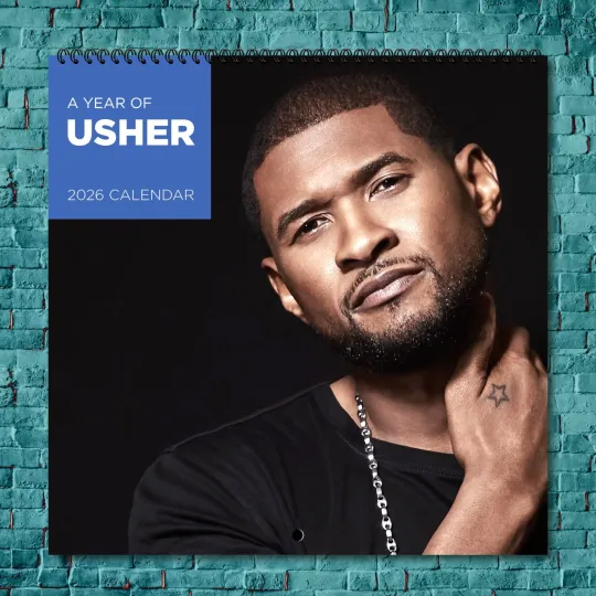 Discover Usher 2026 Wall Calendar, 12-Month Celebrity Photo Calendar