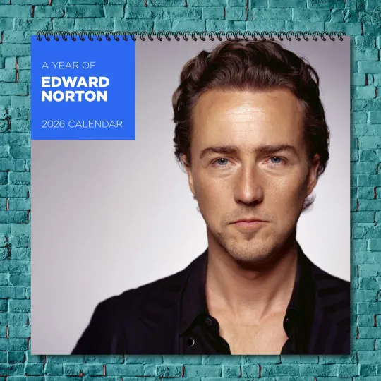 Edward NORTONN 2026 Wall Calendar, 12-Month Hollywood Star Gift