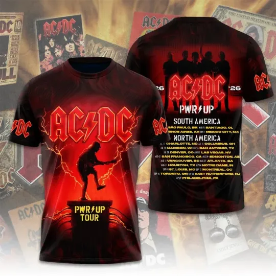 Discover AC dc 3D Apparel Shirt