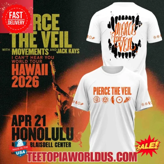 Pierce The Veil I Can’t Hear You World Tour 2026 3D T-Shirt