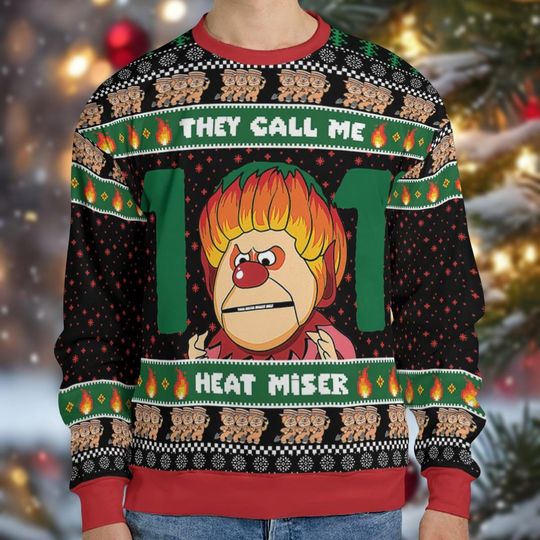 Discover Heat Miser Ugly Christmas Sweater, Miser Brother Family Xmas Sweater, They Call Me Heat Miser Sweater, Xmas Gift For Men Women Kids