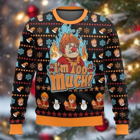 Discover Heat Miser The Year Without Santa Claus Ugly Christmas Sweater, Miser Brother Heating Sweatshirt, Winter Holiday Jumper, Xmas Gifts