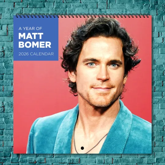 Discover Matt Bomer 2026 Wall Calendar, 12-Month Celebrity Photo Calendar