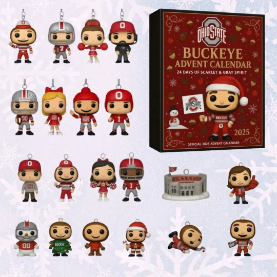 Discover Buckeye Team Advent Calendar 2025, 24 Day Sports Figures Set